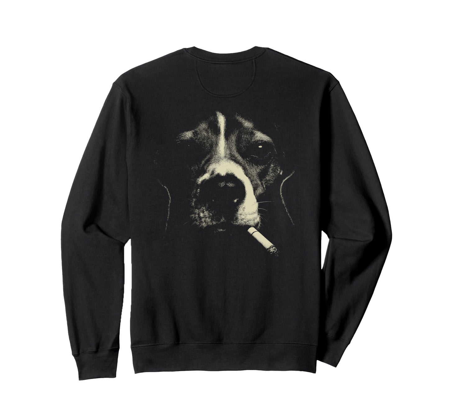 Beagle Smoking Cigarette Grunge Sweatshirt - Unique Graphic for Adults - T-Shirt, Sweatshirt, Hoodie