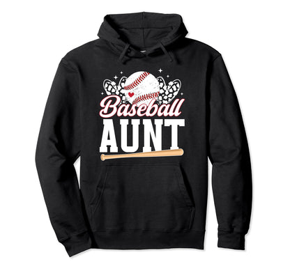 Baseball Aunt Baseball Player Aunt Hoodie - Minimalist Print Men Women - T-Shirt, Sweatshirt, Hoodie