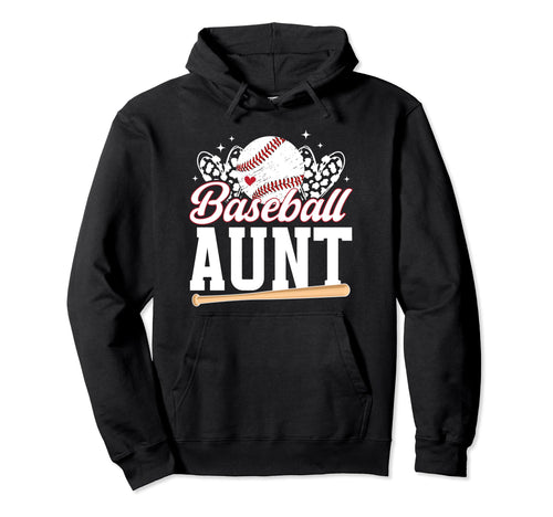 Baseball Aunt Baseball Player Aunt Hoodie - Minimalist Print Men Women - T-Shirt, Sweatshirt, Hoodie