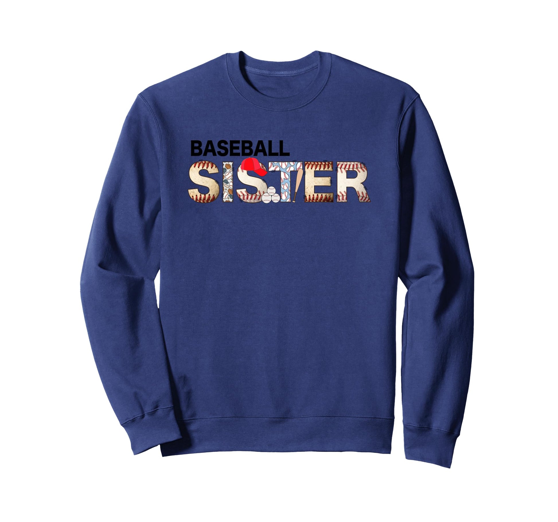 Baseball Sister Love Team Spirit Sweatshirt - Graphic Print Men Women - T-Shirt, Sweatshirt, Hoodie