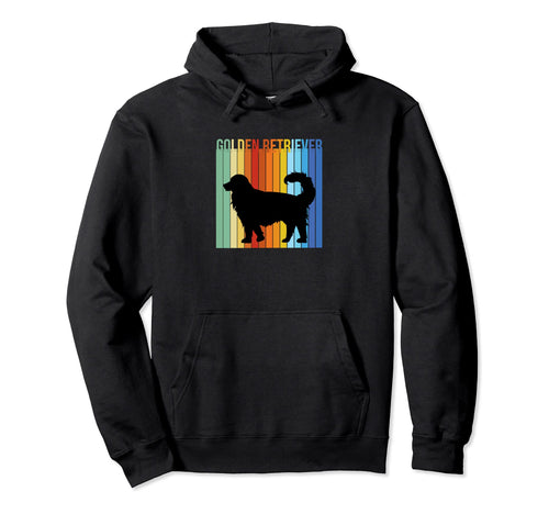 Golden Retriever Rainbow Hoodie - Fun Novelty Design for Adults - T-Shirt, Sweatshirt, Hoodie