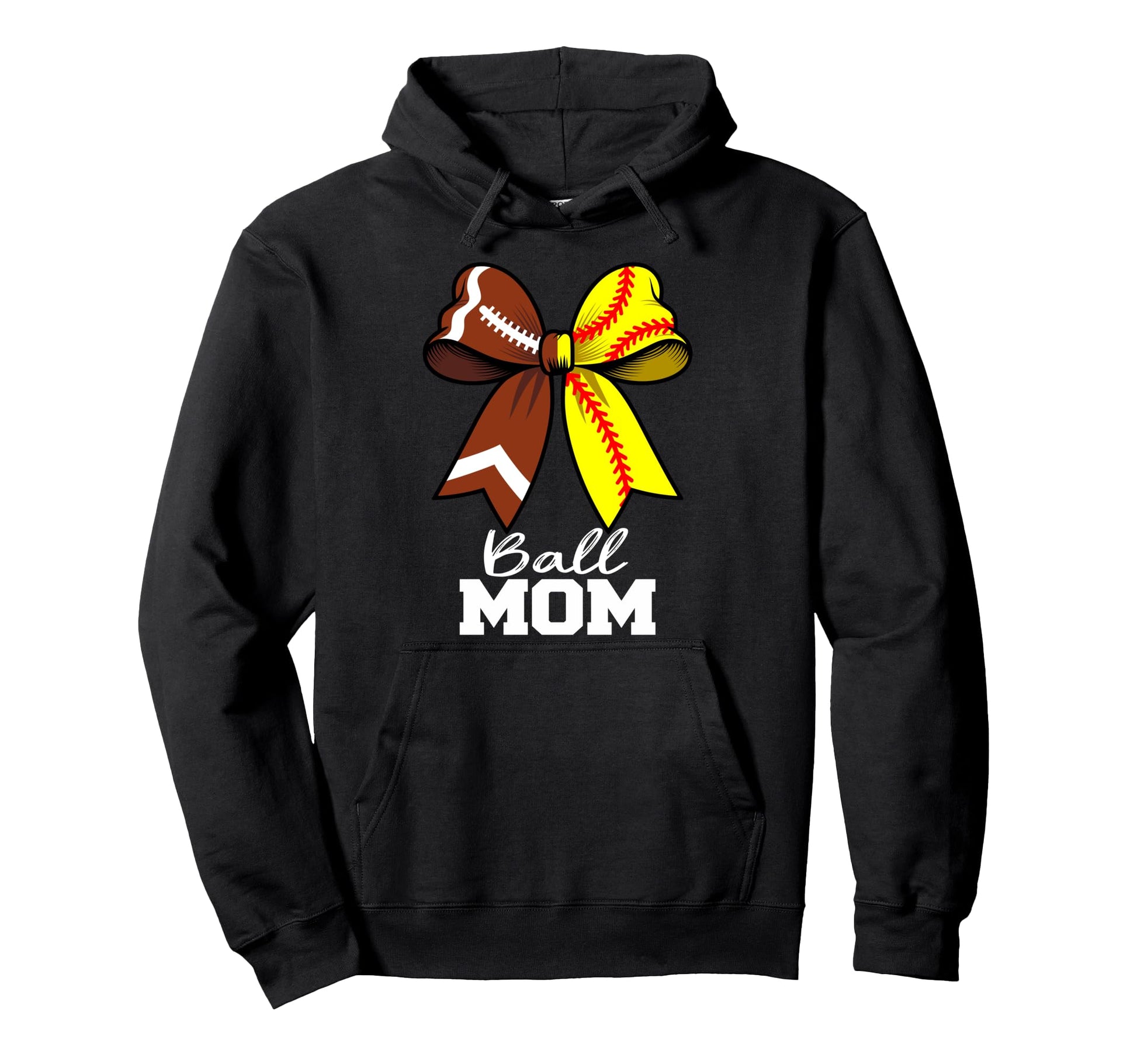 Ball Mom Football Softball Mom Hoodie - Minimalist Print for Adults - T-Shirt, Sweatshirt, Hoodie