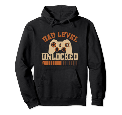 Video Game Dad Level Unlocked Gamer Dad Hoodie - Graphic Print Men Women - T-Shirt, Sweatshirt, Hoodie
