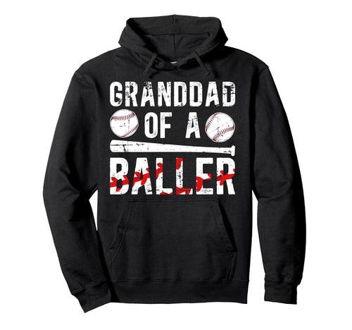 Granddad Baller Baseball Granddad Baseball Hoodie - Graphic Print Unisex - T-Shirt, Sweatshirt, Hoodie