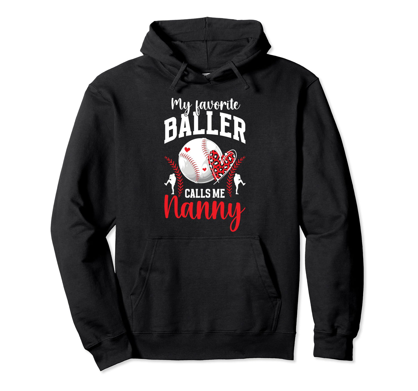 Favorite Baller Calls Me Baseball Hoodie - Aesthetic Graphic for Adults - T-Shirt, Sweatshirt, Hoodie