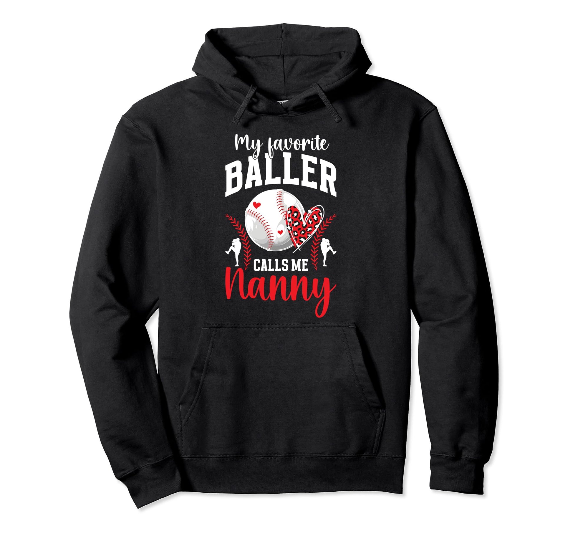 Favorite Baller Calls Me Baseball Hoodie - Aesthetic Graphic for Adults - T-Shirt, Sweatshirt, Hoodie