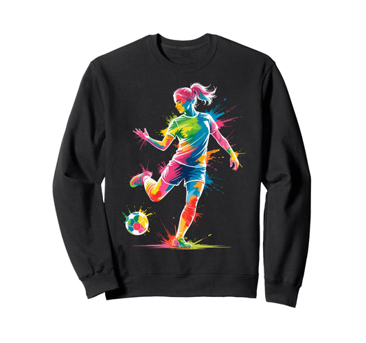 Colorful Funny Soccer Fan Dad Sweatshirt - Casual Everyday Wear Men Women - T-Shirt, Sweatshirt, Hoodie