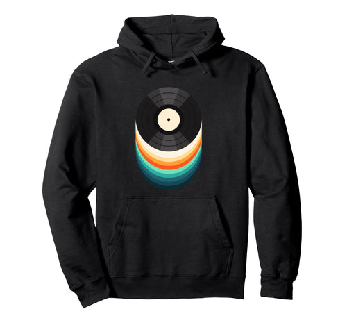 Vinyl Record Rainbow Flow Art Music Hoodie - Novelty Apparel Men Women - T-Shirt, Sweatshirt, Hoodie