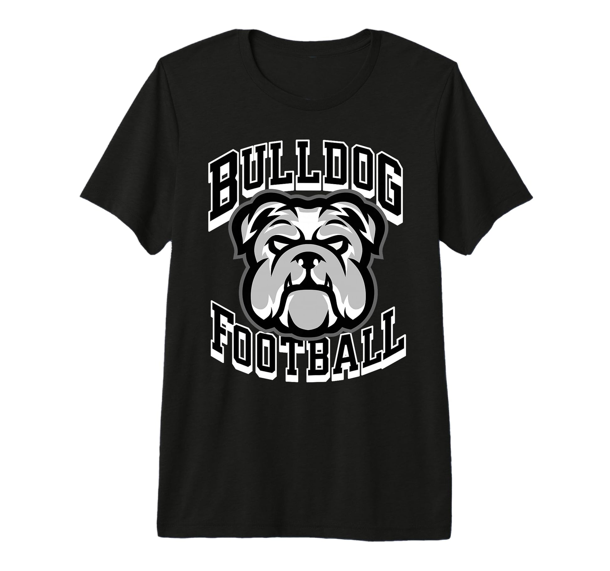 Bulldogs Football Game Day Mom Dad Black T-Shirt - Unique Graphic Unisex - T-Shirt, Sweatshirt, Hoodie