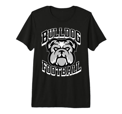 Bulldogs Football Game Day Mom Dad Black T-Shirt - Unique Graphic Unisex - T-Shirt, Sweatshirt, Hoodie