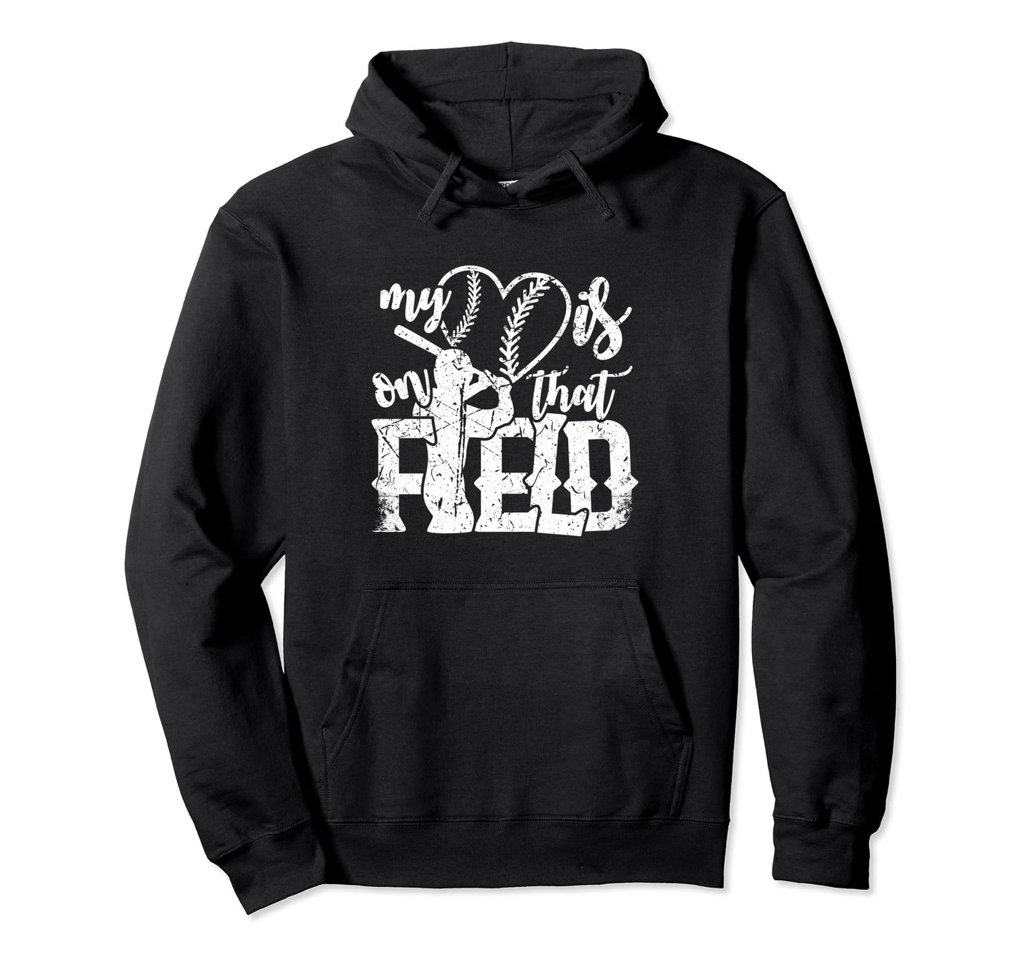 That Is My Heart Field Baseball Parent Hoodie - Novelty Apparel Unisex - T-Shirt, Sweatshirt, Hoodie