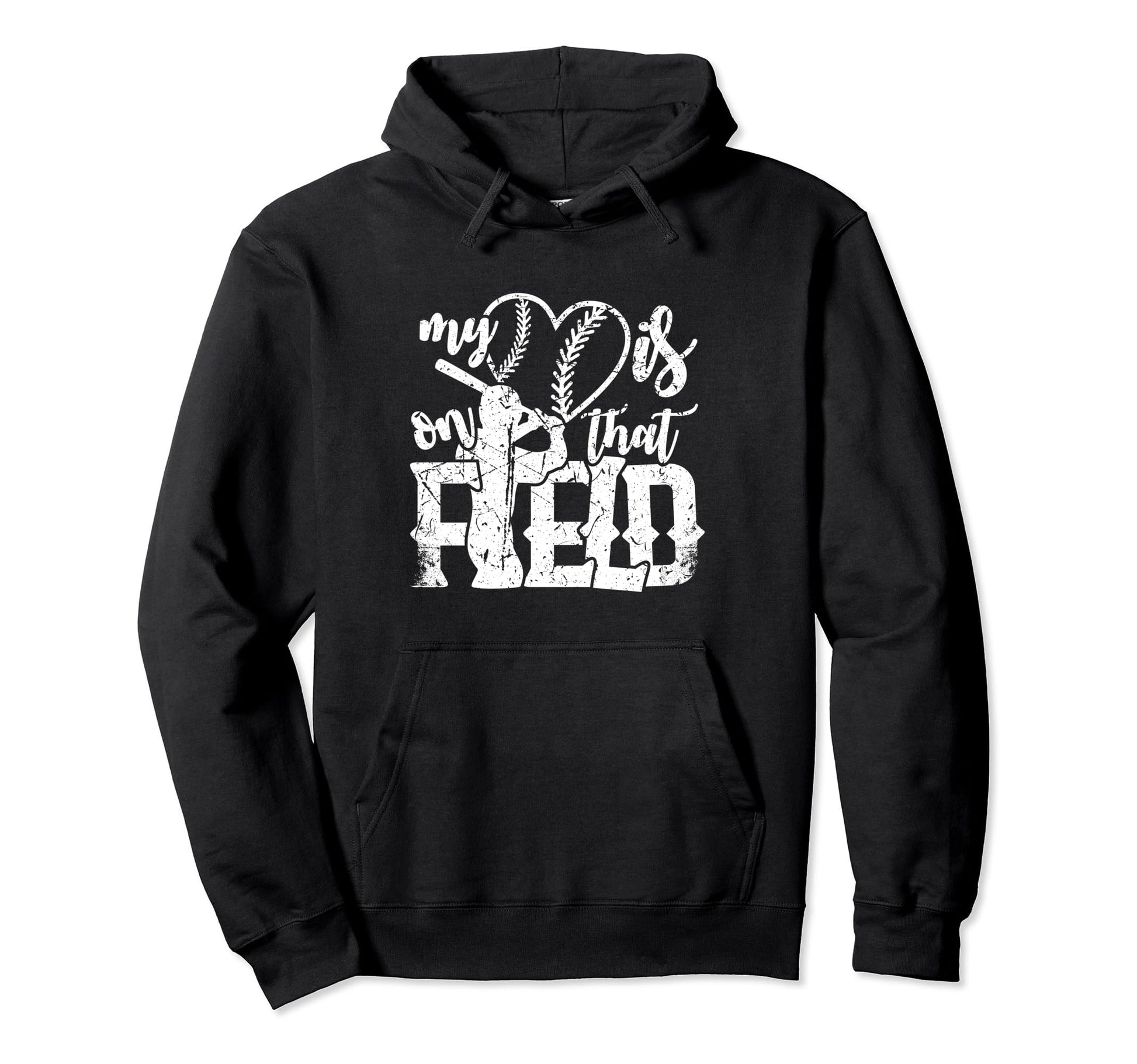 That Is My Heart Field Baseball Parent Hoodie - Novelty Apparel Unisex - T-Shirt, Sweatshirt, Hoodie