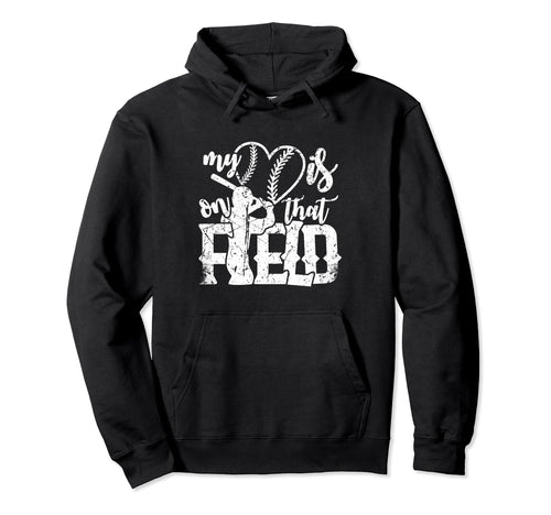 That Is My Heart Field Baseball Parent Hoodie - Novelty Apparel Unisex - T-Shirt, Sweatshirt, Hoodie