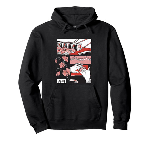 Lofi Vaporwave Sushi Aesthetic Japan Hoodie - Custom Art Print Men Women - T-Shirt, Sweatshirt, Hoodie