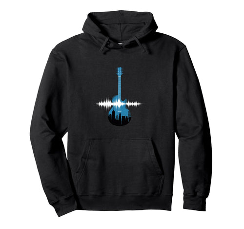 Guitar Sound Wave Musician Acoustic Hoodie - Unique Graphic for Adults - T-Shirt, Sweatshirt, Hoodie