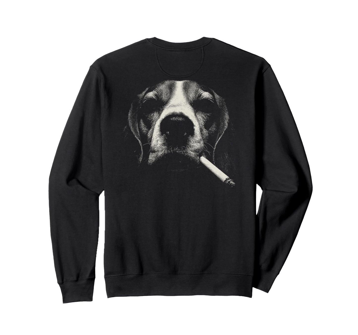 Beagle Smoking Cigarette Grunge Meme Sweatshirt - Minimalist Print Unisex - T-Shirt, Sweatshirt, Hoodie