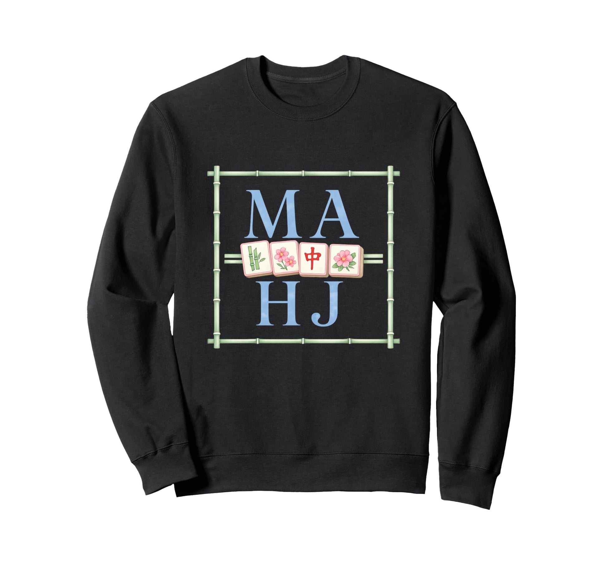Mahj Mahjong Game Preppy Night Pastel Sweatshirt - Graphic Print Unisex - T-Shirt, Sweatshirt, Hoodie