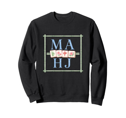 Mahj Mahjong Game Preppy Night Pastel Sweatshirt - Graphic Print Unisex - T-Shirt, Sweatshirt, Hoodie