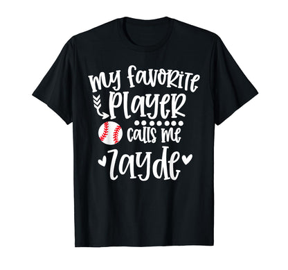 My Favorite Baseball Player Calls T-Shirt - Fun Novelty Design for Adults - T-Shirt, Sweatshirt, Hoodie