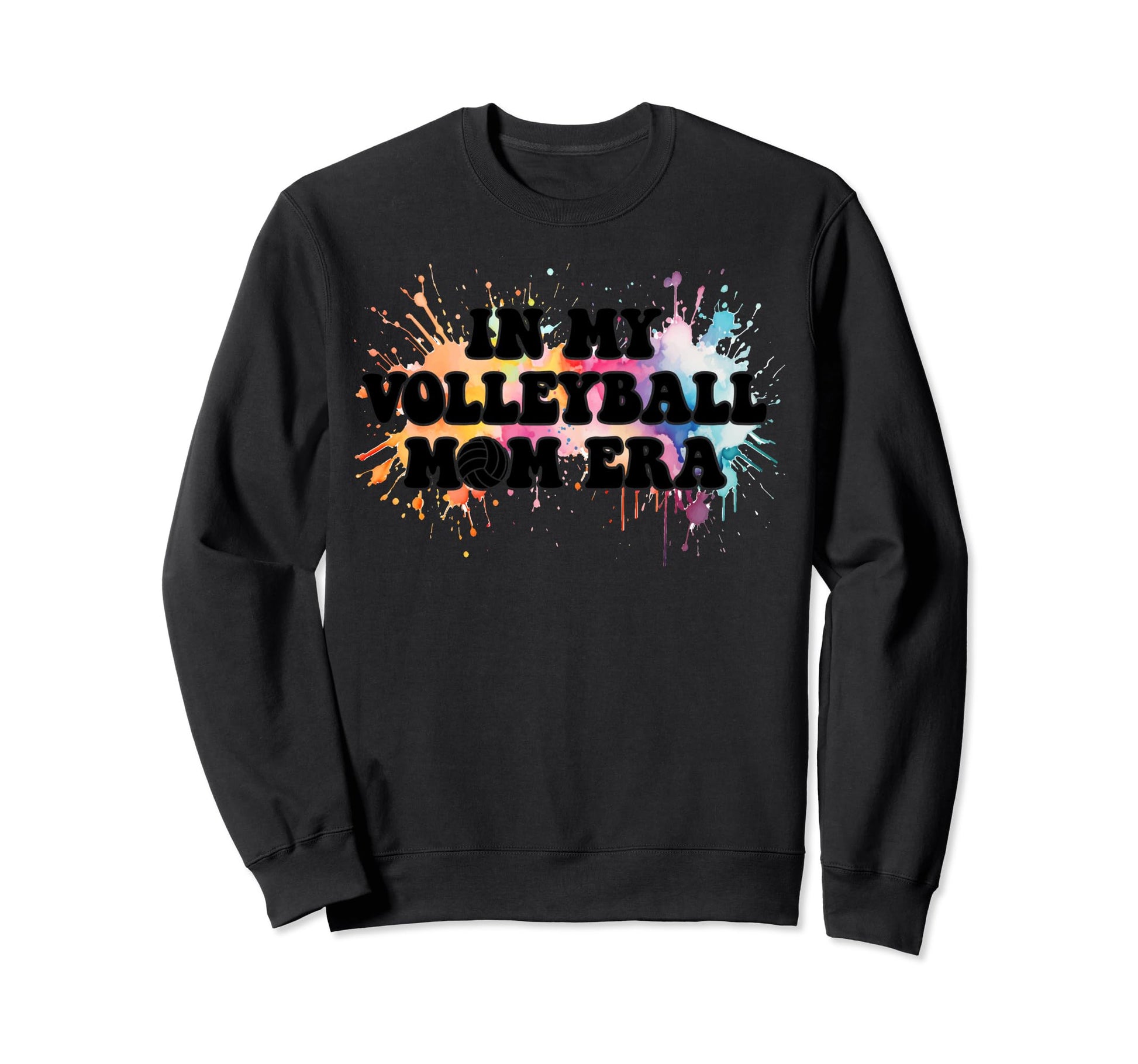 Watercolor My Volleyball Mom Sweatshirt - Casual Everyday Wear for Adults - T-Shirt, Sweatshirt, Hoodie