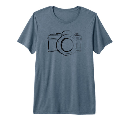 Camera Photographer Gift Tri Blend T-Shirt - Trendy Graphic for Adults - T-Shirt, Sweatshirt, Hoodie