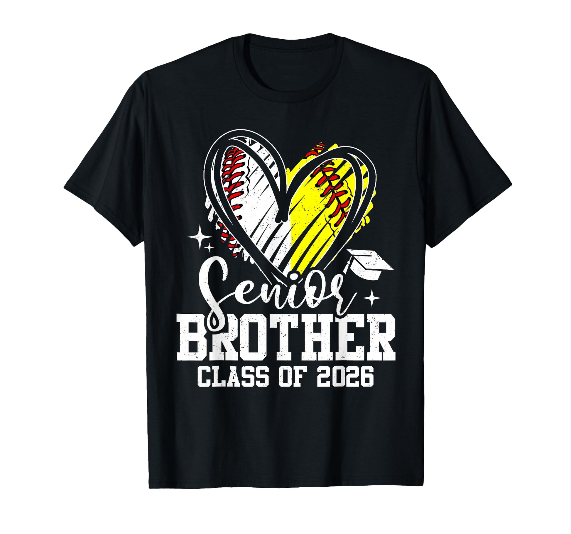 Senior Brother Class 2026 Baseball T-Shirt - Custom Art Print Men Women - T-Shirt, Sweatshirt, Hoodie