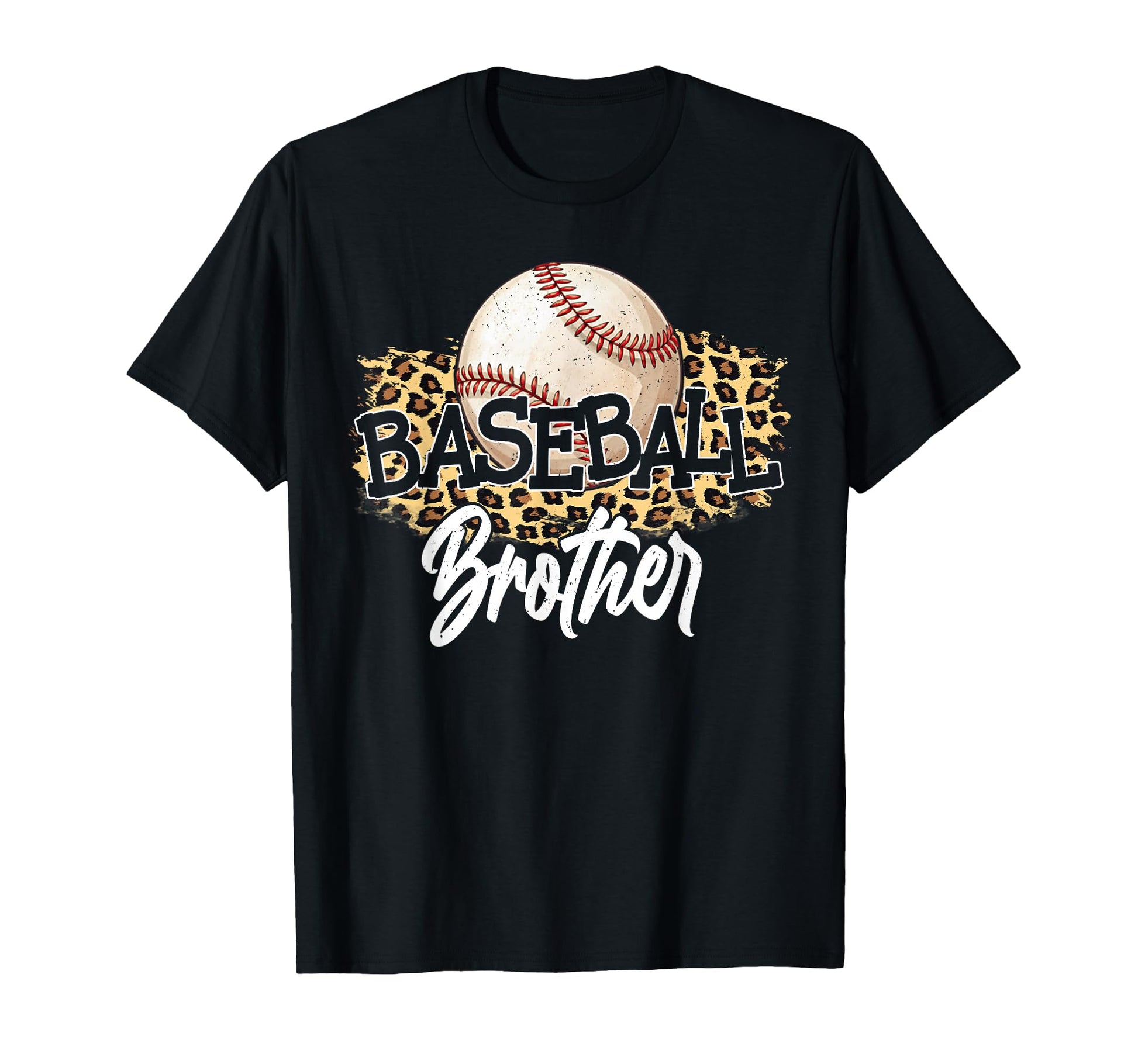 Baseball Brother Leopard Baseball Lover T-Shirt - Graphic Print Men Women - T-Shirt, Sweatshirt, Hoodie