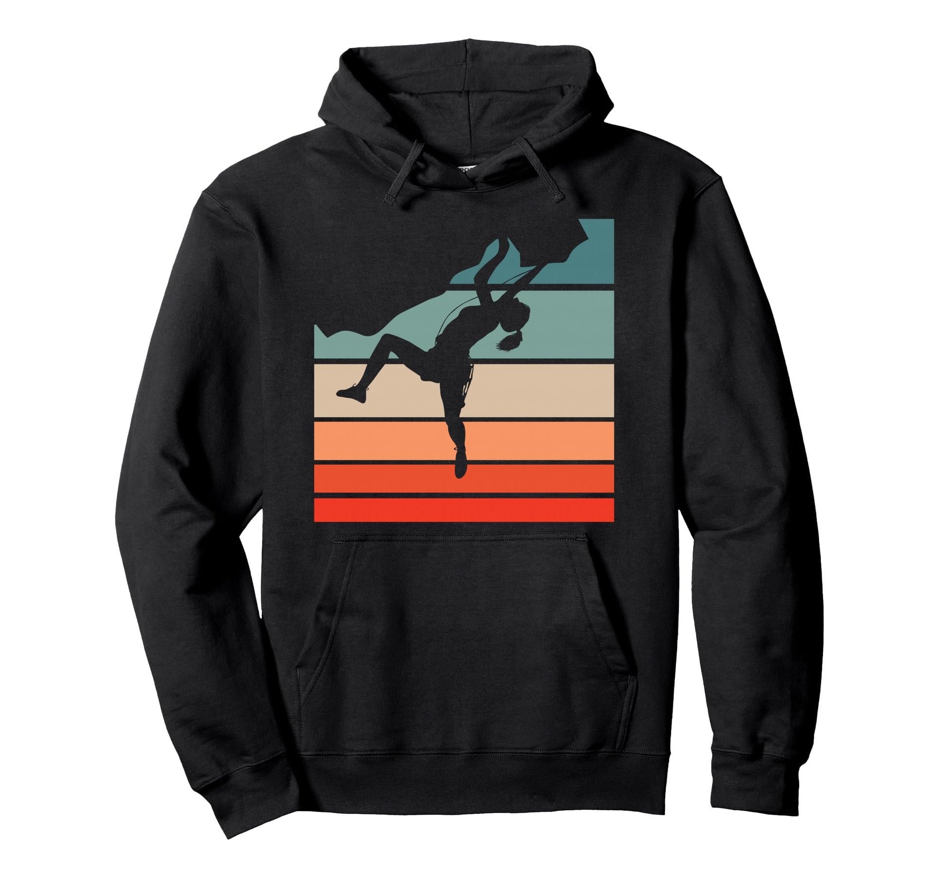 Striped Rock Climbing Bouldering Art Hoodie - Trendy Graphic Unisex - T-Shirt, Sweatshirt, Hoodie