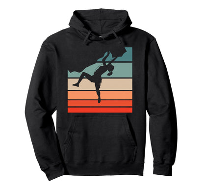 Striped Rock Climbing Bouldering Art Hoodie - Trendy Graphic Unisex - T-Shirt, Sweatshirt, Hoodie