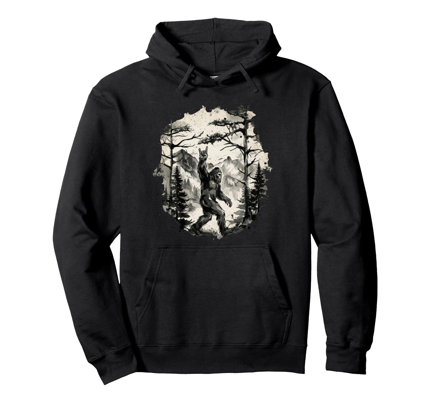 Rock Bigfoot Sasquatch Rock And Roll Hoodie - Novelty Apparel Unisex - T-Shirt, Sweatshirt, Hoodie