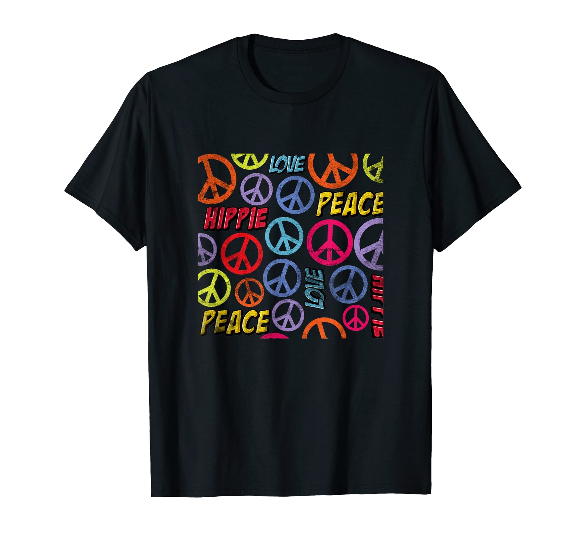 Hippie Peace Symbol 60S 70S Love And T-Shirt - Casual Everyday Wear Unisex - T-Shirt, Sweatshirt, Hoodie