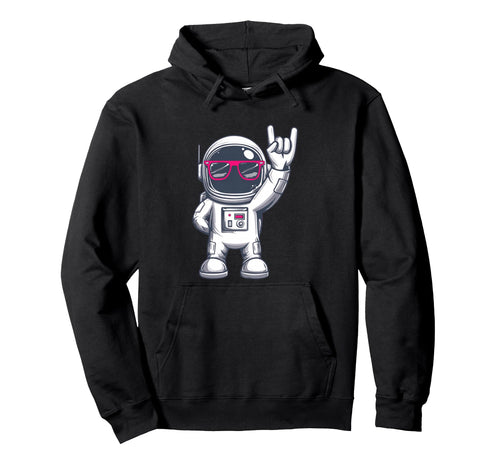 Funny Astronaut Space Theme Rock Hoodie - Novelty Apparel Men Women - T-Shirt, Sweatshirt, Hoodie