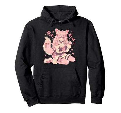 Goth Grunge Demon Anime Furry Wolf Hoodie - Novelty Apparel for Adults - T-Shirt, Sweatshirt, Hoodie
