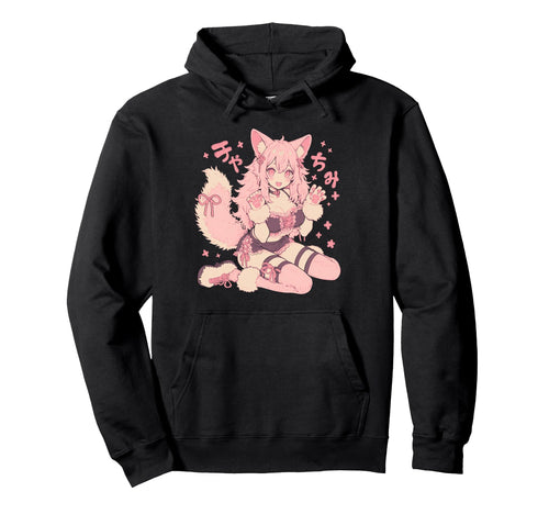 Goth Grunge Demon Anime Furry Wolf Hoodie - Novelty Apparel for Adults - T-Shirt, Sweatshirt, Hoodie