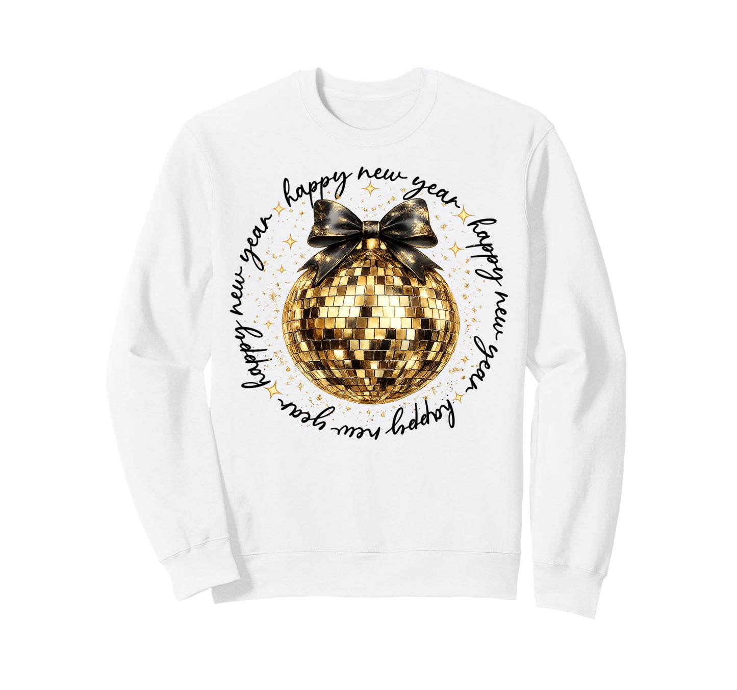 Nye Disco Ball Luxury Golden Sweatshirt - Fun Novelty Design Men Women - T-Shirt, Sweatshirt, Hoodie