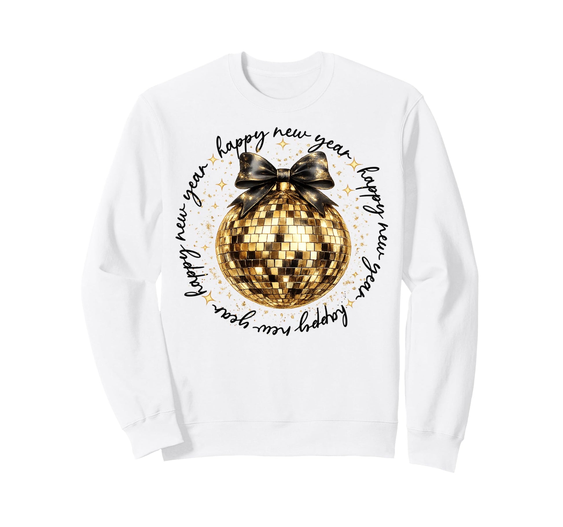 Nye Disco Ball Luxury Golden Sweatshirt - Fun Novelty Design Men Women - T-Shirt, Sweatshirt, Hoodie