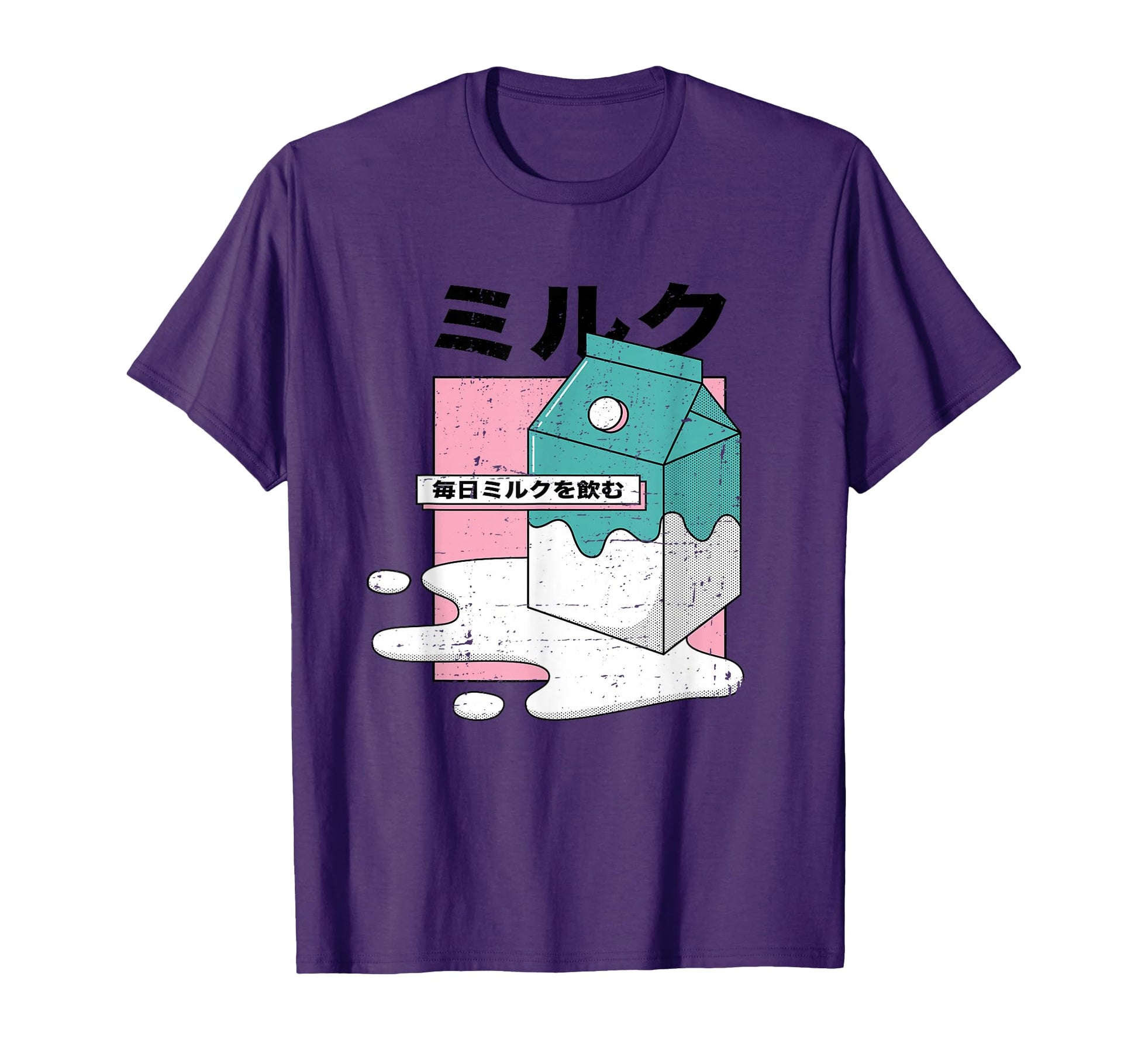 Japan Dairy Milk Aesthetic Vaporwave T-Shirt - Custom Art Print Men Women - T-Shirt, Sweatshirt, Hoodie