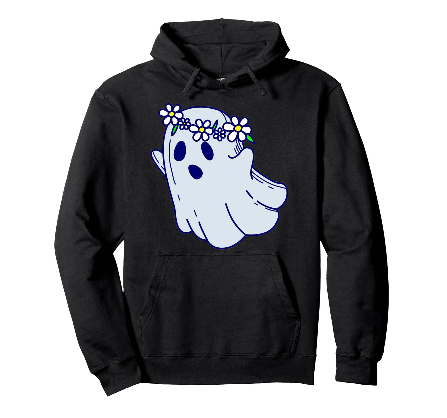 Groovy Halloween Spooky Boho Floral Hoodie - Custom Art Print for Adults - T-Shirt, Sweatshirt, Hoodie