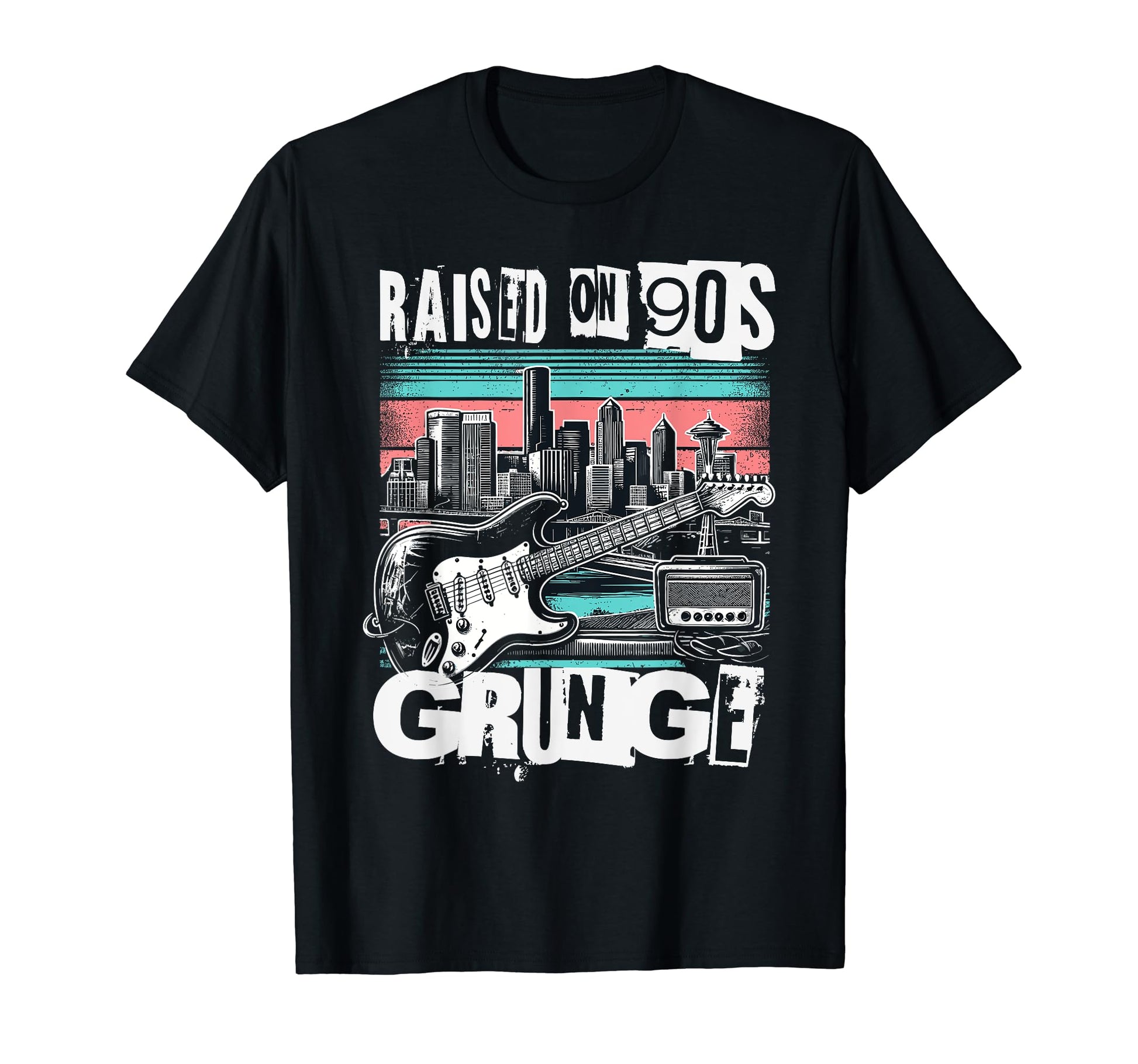 Raised 90S Grunge Seattle Grunge T-Shirt - Casual Everyday Wear Men Women - T-Shirt, Sweatshirt, Hoodie