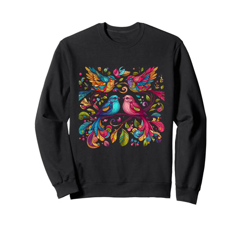 Love Birds Boho Flower Sweatshirt - Aesthetic Graphic for Adults - T-Shirt, Sweatshirt, Hoodie