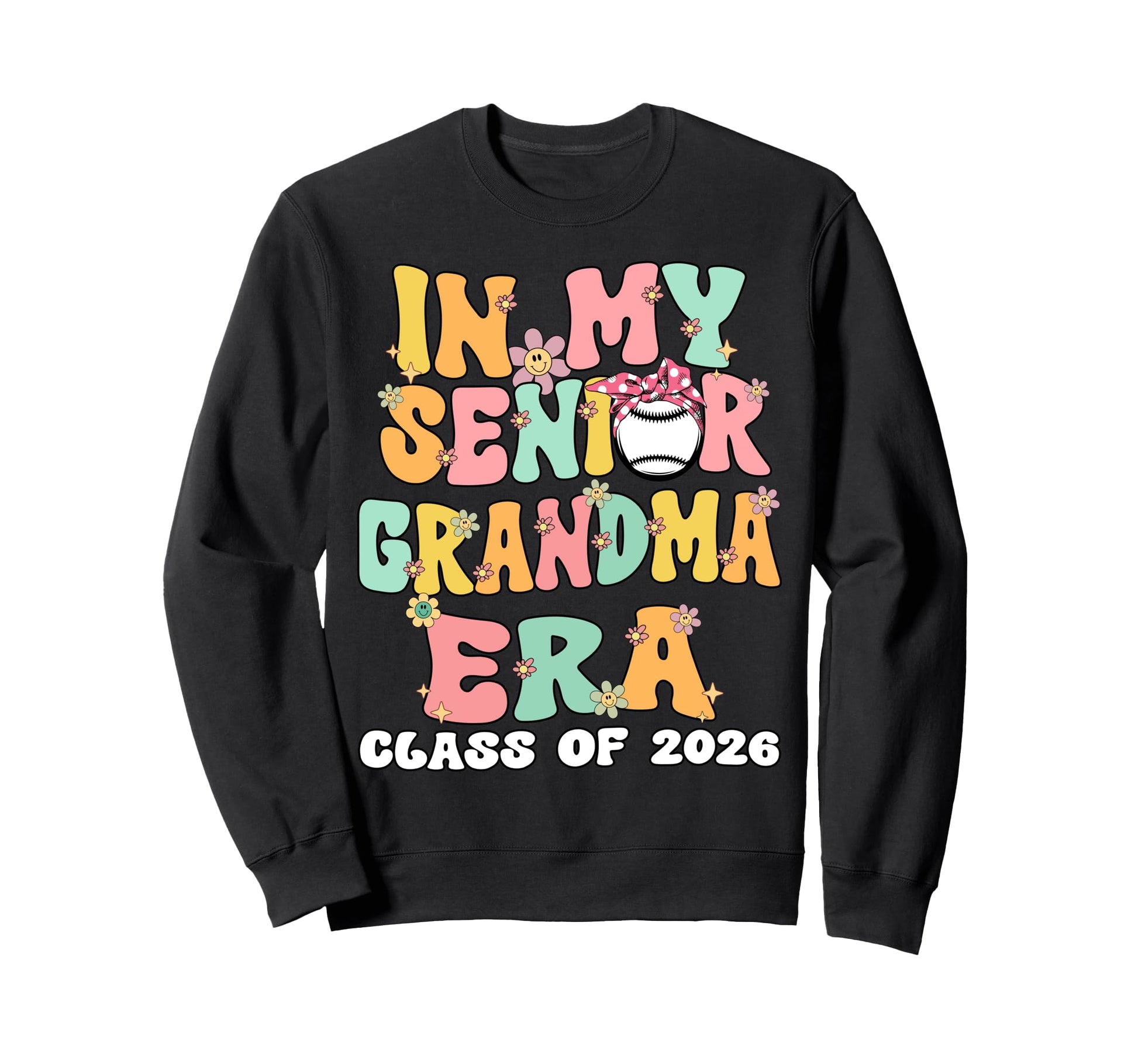 My Senior Grandma Era Groovy Sweatshirt - Minimalist Print Men Women - T-Shirt, Sweatshirt, Hoodie