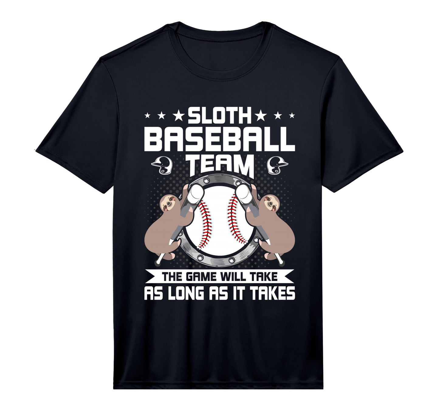 Mens Sloth Baseball Team T-Shirt - Casual Everyday Wear for Adults - T-Shirt, Sweatshirt, Hoodie