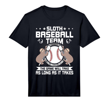 Mens Sloth Baseball Team T-Shirt - Casual Everyday Wear for Adults - T-Shirt, Sweatshirt, Hoodie