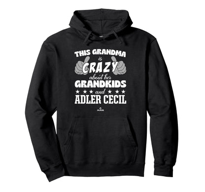 Grandma Crazy Adler Cecil Prospect Hoodie - Minimalist Print for Adults - T-Shirt, Sweatshirt, Hoodie