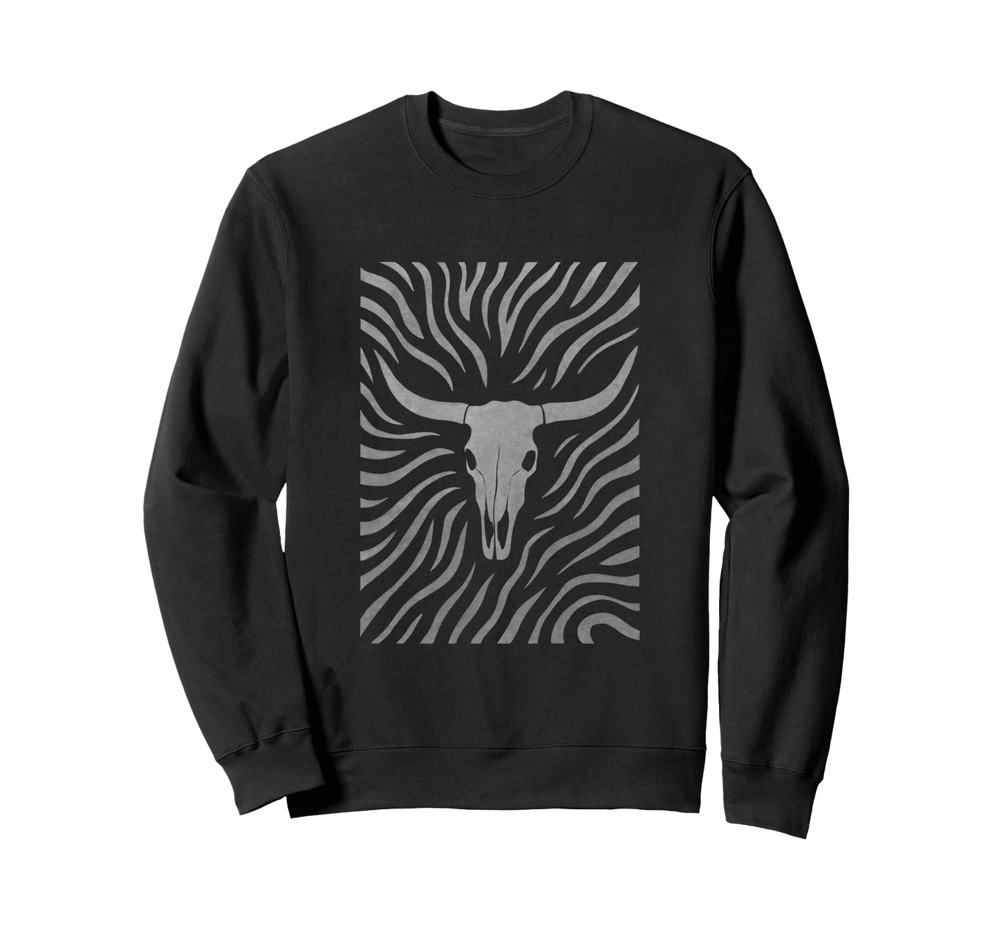 Cow Skull Western Boho Country Sweatshirt - Casual Everyday Wear for Adults - T-Shirt, Sweatshirt, Hoodie