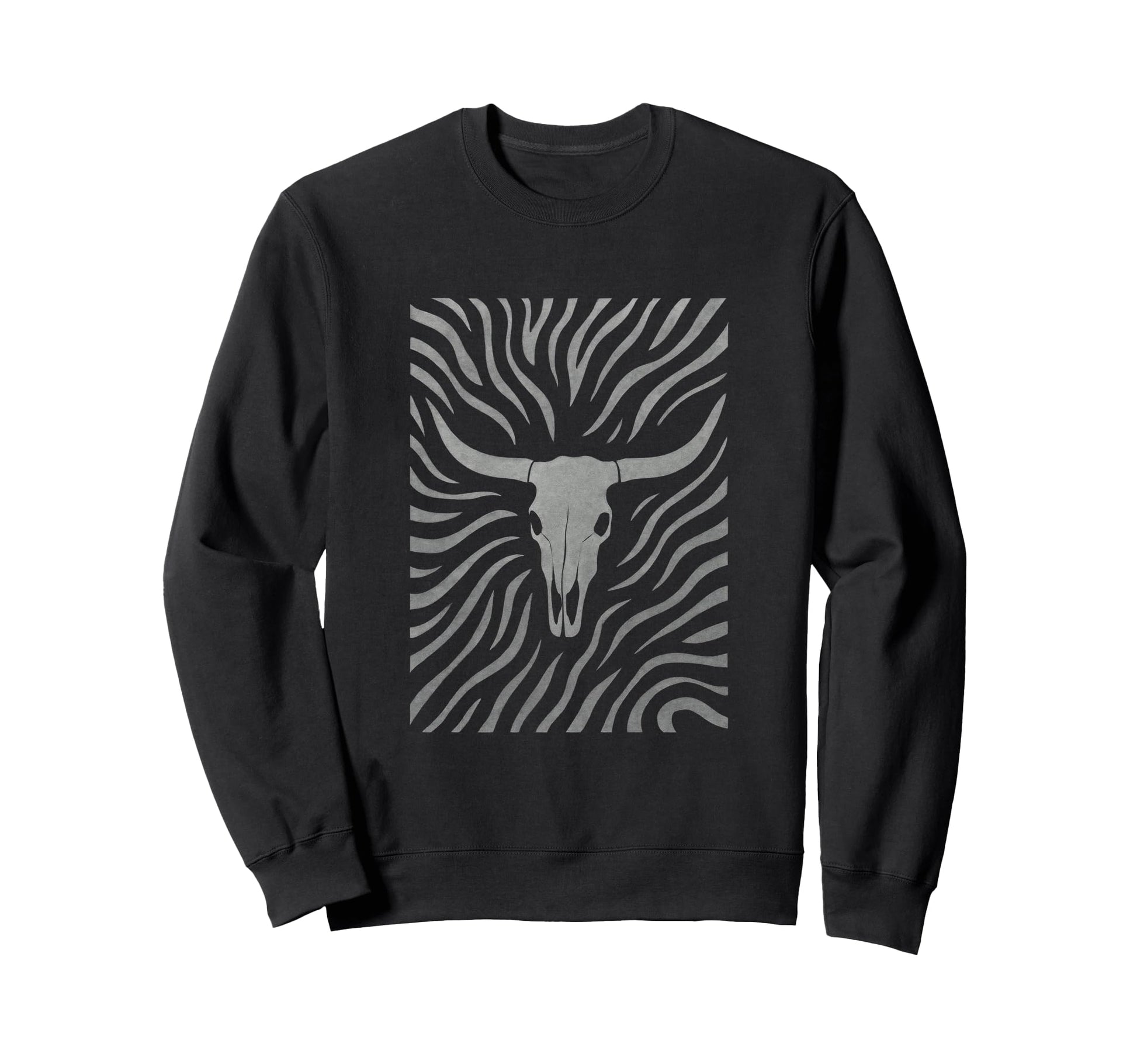 Cow Skull Western Boho Country Sweatshirt - Casual Everyday Wear for Adults - T-Shirt, Sweatshirt, Hoodie