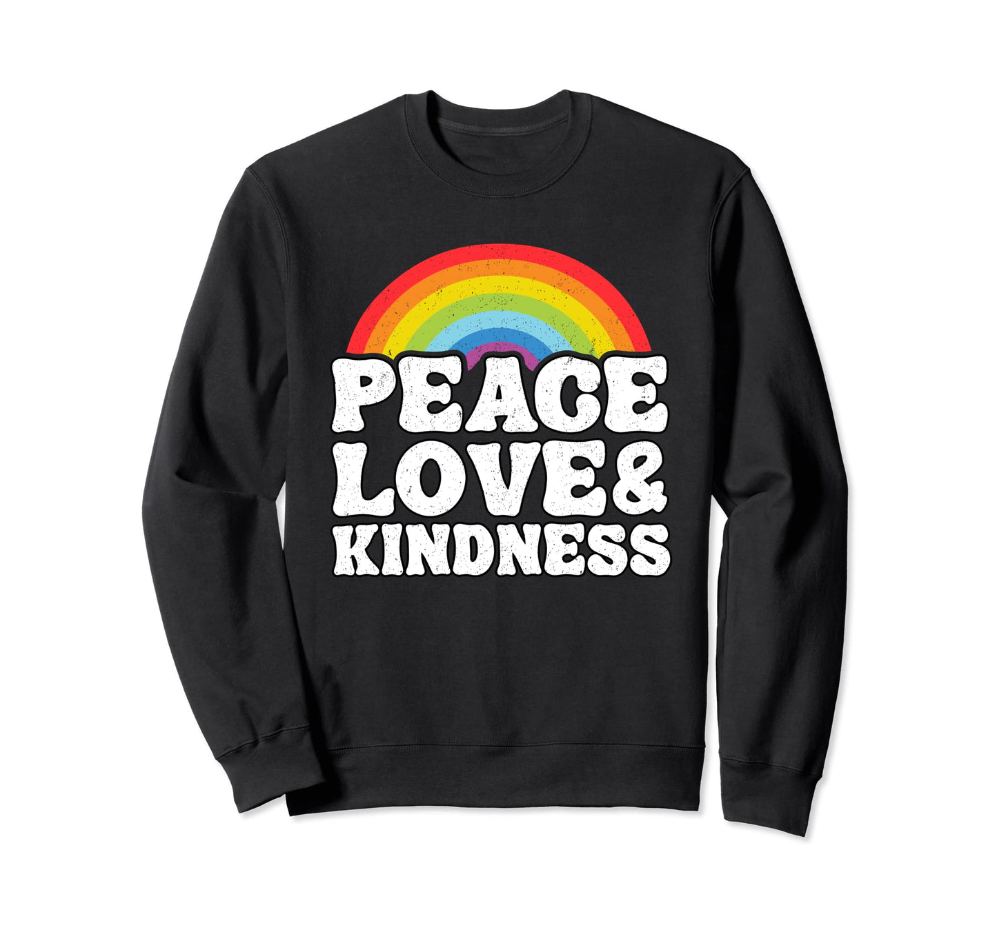 Anti Bullying Rainbow Peace Hippie Sweatshirt - Custom Art Print Men Women - T-Shirt, Sweatshirt, Hoodie