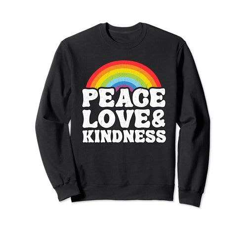 Anti Bullying Rainbow Peace Hippie Sweatshirt - Custom Art Print Men Women - T-Shirt, Sweatshirt, Hoodie
