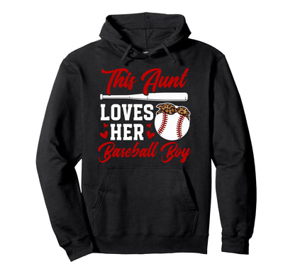 This Baseball Aunt Baseball Player Hoodie - Custom Art Print Men Women - T-Shirt, Sweatshirt, Hoodie