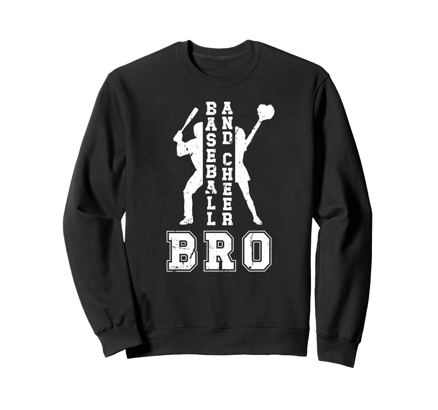 Baseball And Cheer Bro Baseball Sweatshirt - Minimalist Print for Adults - T-Shirt, Sweatshirt, Hoodie